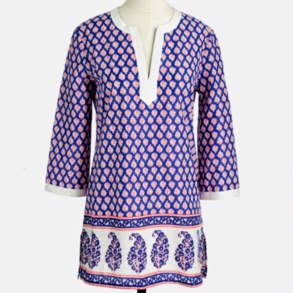 J Crew floral Paisley print poplin Tunic. NWOT